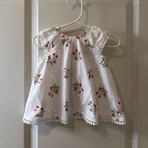 Floral button top with matching ruffled bloomers